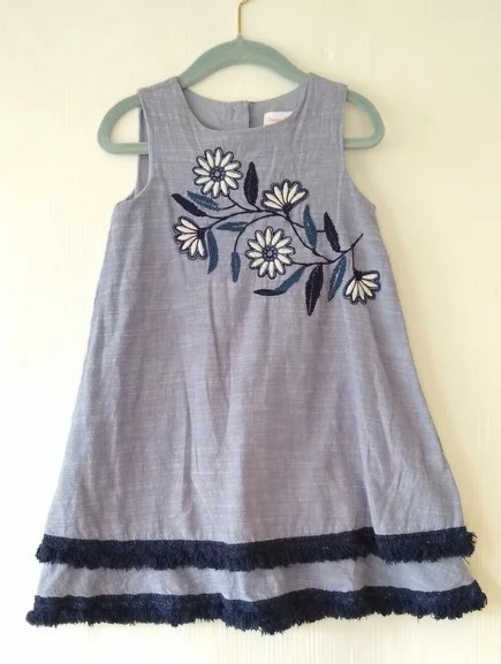 Tommy Bahama • Blue Sleeveless Daisy Embroidered Dress